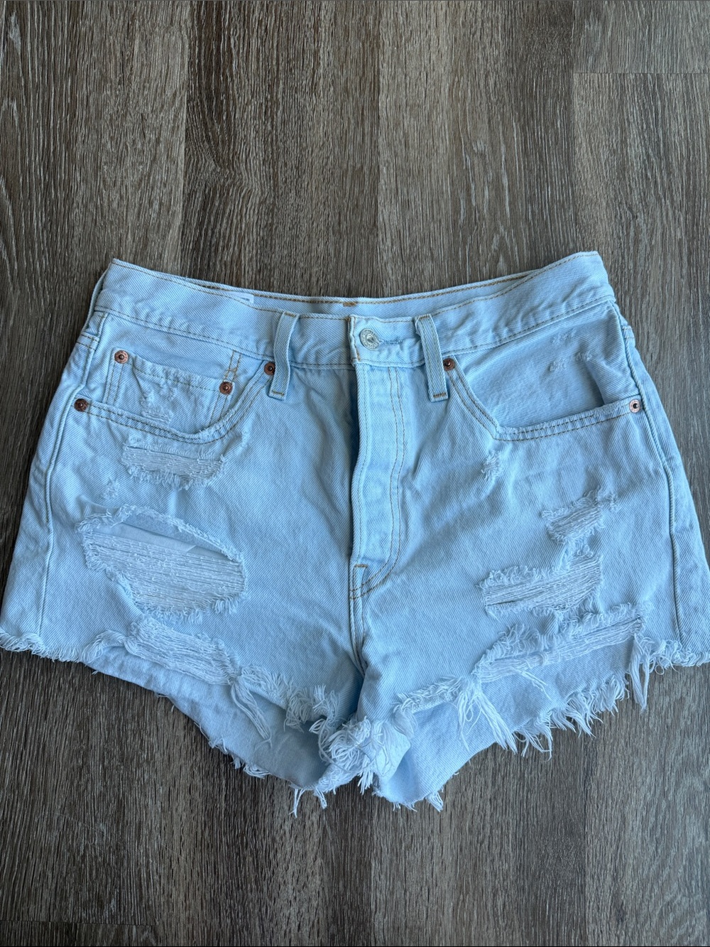 Levi’s 501 Distressed Denim Shorts